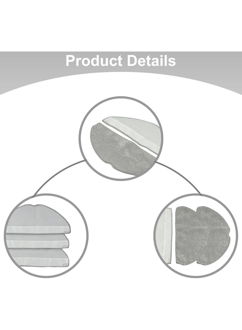 اكسيسن 10 قطع من قطع قماش المكنسة البديلة لمكانس Eufy G50/L60/Hybrid SES الروبوتية، ملحقات المكنسة - قطع قماش المكنسة المصنوعة من الألياف الدقيقة القابلة لإعادة الاستخدام - Image 4